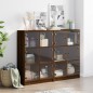 vidaXL Estantería con puertas madera marrón roble 136x37x109 cm vidaXL Estantería con puertas madera marrón roble 136x37x109 cm
