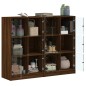 vidaXL Estantería con puertas madera marrón roble 136x37x109 cm vidaXL Estantería con puertas madera marrón roble 136x37x109 cm