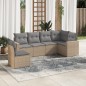 vidaXL Juego de sofás jardín con cojines 6 pzas ratán sintético beige vidaXL Juego de sofás jardín con cojines 6 pzas ratán sintético beige