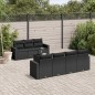 vidaXL Set de sofás de jardín 8 piezas y cojines ratán sintético negro vidaXL Set de sofás de jardín 8 piezas y cojines ratán sintético negro