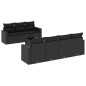 vidaXL Set de sofás de jardín 8 piezas y cojines ratán sintético negro vidaXL Set de sofás de jardín 8 piezas y cojines ratán sintético negro
