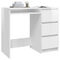 vidaXL Escritorio de madera contrachapada blanco brillo 90x45x76 cm vidaXL Escritorio de madera contrachapada blanco brillo 90x45x76 cm