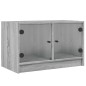 vidaXL Mueble de TV con puertas de vidrio gris Sonoma 68x37x42 cm vidaXL Mueble de TV con puertas de vidrio gris Sonoma 68x37x42 cm