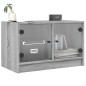 vidaXL Mueble de TV con puertas de vidrio gris Sonoma 68x37x42 cm vidaXL Mueble de TV con puertas de vidrio gris Sonoma 68x37x42 cm