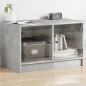 vidaXL Mueble de TV con puertas de vidrio gris hormigón 68x37x42 cm