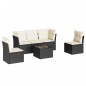 vidaXL Set de sofás de jardín 6 piezas y cojines ratán sintético negro vidaXL Set de sofás de jardín 6 piezas y cojines ratán sintético negro
