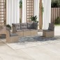 vidaXL Juego de sofás jardín con cojines 5 pzas ratán sintético beige vidaXL Juego de sofás jardín con cojines 5 pzas ratán sintético beige