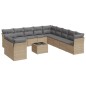 vidaXL Set de sofás de jardín 12 pzas y cojines ratán sintético marrón vidaXL Set de sofás de jardín 12 pzas y cojines ratán sintético marrón