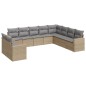 vidaXL Juego de sofás jardín con cojines beige 10 pzas ratán sintético vidaXL Juego de sofás jardín con cojines beige 10 pzas ratán sintético