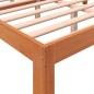vidaXL Estructura cama con cabecero madera pino marrón cera 135x190 cm
