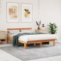vidaXL Estructura cama con cabecero madera pino marrón cera 140x200 cm vidaXL Estructura cama con cabecero madera pino marrón cera 140x200 cm