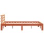 vidaXL Estructura cama con cabecero madera pino marrón cera 140x200 cm vidaXL Estructura cama con cabecero madera pino marrón cera 140x200 cm