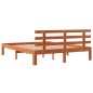 vidaXL Estructura cama con cabecero madera pino marrón cera 140x200 cm vidaXL Estructura cama con cabecero madera pino marrón cera 140x200 cm