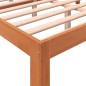 vidaXL Estructura cama con cabecero madera pino marrón cera 140x200 cm vidaXL Estructura cama con cabecero madera pino marrón cera 140x200 cm