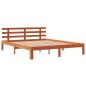 vidaXL Estructura cama con cabecero madera pino marrón cera 160x200 cm vidaXL Estructura cama con cabecero madera pino marrón cera 160x200 cm