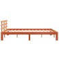 vidaXL Estructura cama con cabecero madera pino marrón cera 160x200 cm vidaXL Estructura cama con cabecero madera pino marrón cera 160x200 cm