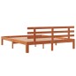 vidaXL Estructura cama con cabecero madera pino marrón cera 160x200 cm vidaXL Estructura cama con cabecero madera pino marrón cera 160x200 cm
