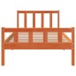 vidaXL Estructura cama con cabecero madera pino marrón cera 90x190 cm vidaXL Estructura cama con cabecero madera pino marrón cera 90x190 cm