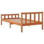 vidaXL Estructura cama con cabecero madera pino marrón cera 90x190 cm vidaXL Estructura cama con cabecero madera pino marrón cera 90x190 cm