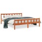 vidaXL Estructura cama con cabecero madera pino marrón cera 160x200 cm