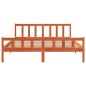 vidaXL Estructura cama con cabecero madera pino marrón cera 160x200 cm