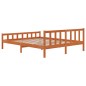 vidaXL Estructura cama con cabecero madera pino marrón cera 160x200 cm