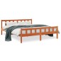 vidaXL Estructura cama con cabecero madera pino marrón cera 180x200 cm vidaXL Estructura cama con cabecero madera pino marrón cera 180x200 cm
