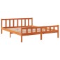 vidaXL Estructura cama con cabecero madera pino marrón cera 180x200 cm vidaXL Estructura cama con cabecero madera pino marrón cera 180x200 cm