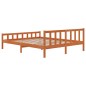 vidaXL Estructura cama con cabecero madera pino marrón cera 180x200 cm vidaXL Estructura cama con cabecero madera pino marrón cera 180x200 cm