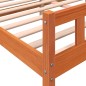 vidaXL Estructura cama con cabecero madera pino marrón cera 180x200 cm vidaXL Estructura cama con cabecero madera pino marrón cera 180x200 cm