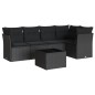 vidaXL Set de sofás de jardín 6 piezas y cojines ratán sintético negro vidaXL Set de sofás de jardín 6 piezas y cojines ratán sintético negro