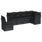 vidaXL Set de sofás de jardín 6 piezas y cojines ratán sintético negro vidaXL Set de sofás de jardín 6 piezas y cojines ratán sintético negro