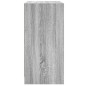 vidaXL Armario auxiliar puertas de vidrio gris Sonoma 68x37x75,5 cm