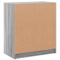 vidaXL Armario auxiliar puertas de vidrio gris Sonoma 68x37x75,5 cm
