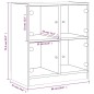 vidaXL Armario auxiliar puertas de vidrio gris hormigón 68x37x75,5 cm vidaXL Armario auxiliar puertas de vidrio gris hormigón 68x37x75,5 cm
