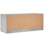 vidaXL Mueble de TV con puertas de vidrio gris hormigón 102x37x42 cm