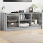 vidaXL Mueble de TV con puertas de vidrio gris Sonoma 102x37x42 cm vidaXL Mueble de TV con puertas de vidrio gris Sonoma 102x37x42 cm