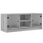 vidaXL Mueble de TV con puertas de vidrio gris Sonoma 102x37x42 cm vidaXL Mueble de TV con puertas de vidrio gris Sonoma 102x37x42 cm