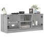 vidaXL Mueble de TV con puertas de vidrio gris Sonoma 102x37x42 cm vidaXL Mueble de TV con puertas de vidrio gris Sonoma 102x37x42 cm