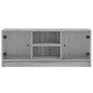 vidaXL Mueble de TV con puertas de vidrio gris Sonoma 102x37x42 cm vidaXL Mueble de TV con puertas de vidrio gris Sonoma 102x37x42 cm