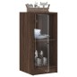 vidaXL Armario auxiliar puertas de vidrio marrón roble 35x37x75,5 cm vidaXL Armario auxiliar puertas de vidrio marrón roble 35x37x75,5 cm