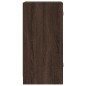 vidaXL Armario auxiliar puertas de vidrio marrón roble 35x37x75,5 cm vidaXL Armario auxiliar puertas de vidrio marrón roble 35x37x75,5 cm
