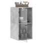 vidaXL Mueble de pared puertas de vidrio gris hormigón 35x37x68,5 cm