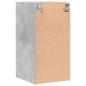 vidaXL Mueble de pared puertas de vidrio gris hormigón 35x37x68,5 cm