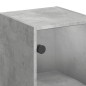 vidaXL Mueble de pared puertas de vidrio gris hormigón 35x37x68,5 cm