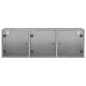 vidaXL Mueble de pared puertas de vidrio gris hormigón 102x37x35 cm vidaXL Mueble de pared puertas de vidrio gris hormigón 102x37x35 cm