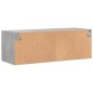 vidaXL Mueble de pared puertas de vidrio gris hormigón 102x37x35 cm vidaXL Mueble de pared puertas de vidrio gris hormigón 102x37x35 cm
