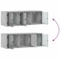 vidaXL Mueble de pared puertas de vidrio gris hormigón 102x37x35 cm vidaXL Mueble de pared puertas de vidrio gris hormigón 102x37x35 cm