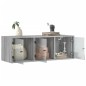 vidaXL Mueble de pared puertas de vidrio gris Sonoma 102x37x35 cm vidaXL Mueble de pared puertas de vidrio gris Sonoma 102x37x35 cm