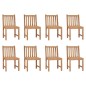vidaXL Sillas de jardín 8 unidades madera maciza de teca vidaXL Sillas de jardín 8 unidades madera maciza de teca
